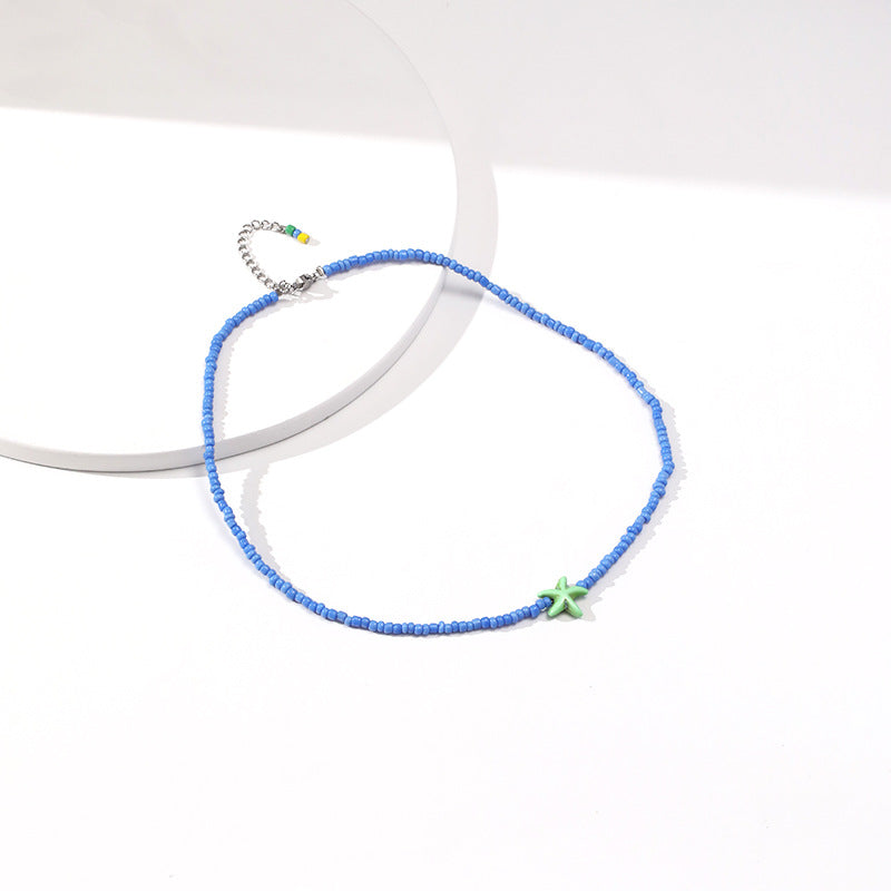 Venta al por mayor Collar de estrella de mar de acrílico bohemio Mizhu